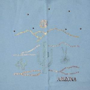 Arizona T-Shirt | Light Blue | Desert Scene | Size XL